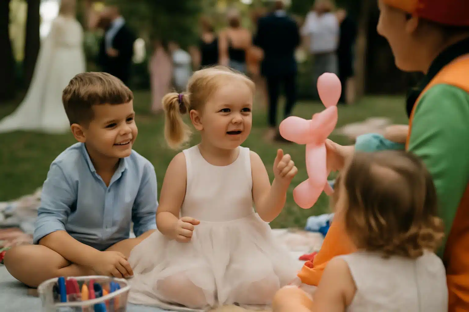 Atrakcje dla dzieci na weselu - kącik i animacje