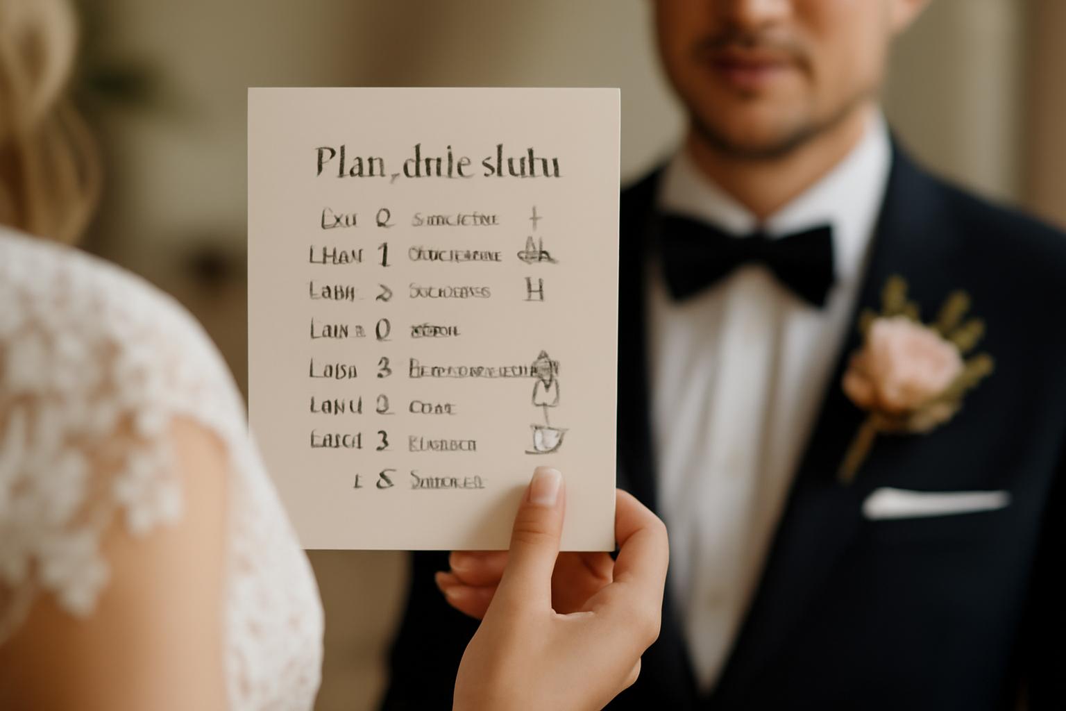 Plan dnia ślubu - harmonogram ceremonii i wesela